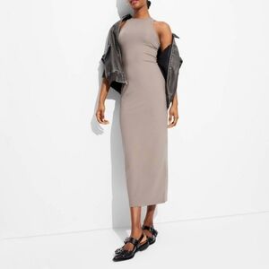 NWT Wild Fable Butter Bliss Light Brown Bodycon Maxi Dress Size XS